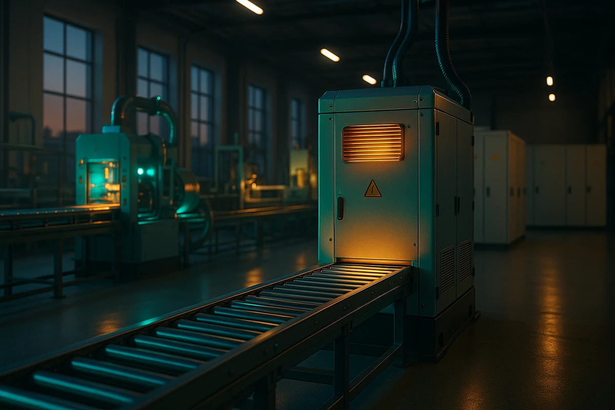 Interior de la instalación industrial
